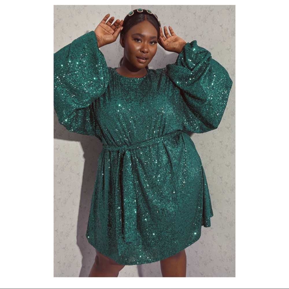 Emerald Green, Fully Sequined Dress